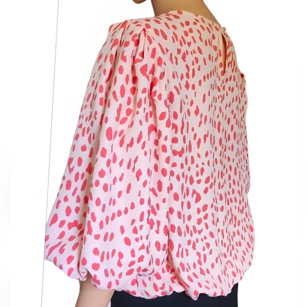Stylish Pink Patterned Women's Top - Picture 4 of 6